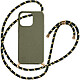 Avizar Coque cordon pour iPhone 15 Pro Silicone Recyclable  Kaki Coque cordon en silicone gel kaki série Classic Case Bio, conçue spécifiquement pour votre iPhone 15 Pro