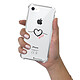 LaCoqueFrançaise Coque iPhone 7/8/ iPhone SE 2020 anti-choc souple angles renforcés transparente Motif Coeur Noir Amour pas cher