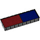 COLOP Recharge E12/2 pour S120WD Bicolore bleu/rouge Cassette d'encrage