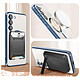 Avis Avizar Coque MagSafe pour Samsung S23 silicone protection caméra Transparent / Bleu