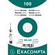 EXACOMPTA Paquet 100 fiches sous film - ligné non perforé - 105x148mm - Blanc x 20 Fiche Bristol