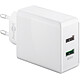 Goobay - Double chargeur rapide USB QC3.0 28W Blanc Goobay - Double chargeur rapide USB QC3.0 28W Blanc