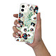 LaCoqueFrançaise Coque iPhone 11 silicone transparente Motif Fleurs vert d'eau ultra resistant pas cher
