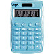 Sign Calculatrice de Poche 8 chiffres solaire et pile Bleue Calculatrice de poche