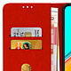 Avizar Étui pour Xiaomi Redmi 9 Clapet Portefeuille Support Vidéo  Rouge pas cher