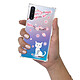 Evetane Coque Samsung Galaxy Note 10 anti-choc souple angles renforcés transparente Motif Chat et Fleurs pas cher