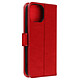 Avizar Étui pour iPhone 15 Pro Max Clapet Portefeuille Support Vidéo  Rouge - Étui rouge de la série Chesterfield spécialement conçu pour iPhone 15 Pro Max
