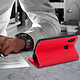 Acheter Avizar Étui Galaxy A20e Folio Cuir Véritable Porte cartes Support Vidéo rouge
