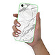 LaCoqueFrançaise Coque iPhone 7/8/ iPhone SE 2020 Silicone Liquide Douce vert pâle Marbre gris pas cher