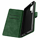 Avizar Housse pour Samsung S24 Ultra Portefeuille Clapet Support Vidéo Vert Foncé - Housse de protection de la série Tender Book, pratique et élégante pour Samsung S24 Ultra