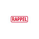 TRODAT Tampon X-print 4912 Formule Commerciale Texte + Picto 'RAPPEL' Rouge Tampon multi-formules