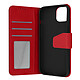 Avizar Housse Pour Apple iPhone 13 Mini Cuir premium Porte-carte Fonction Support vidéo  rouge Etui en véritable cuir conçu spécialement pour IPhone 13 Mini.