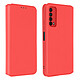 Avizar Housse Huawei P smart 2021 Étui Folio Portefeuille Fonction Support Rouge Housse de protection intégrale spécialement conçue pour Huawei P smart 2021.
