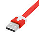 Avis Avizar Câble Plat 3m Rouge USB Compatible iPhone iPad iPod Charge et Synchronisation