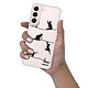 Evetane Coque Samsung Galaxy S22 5G 360 intégrale transparente Motif Chat Lignes Tendance pas cher