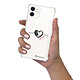 LaCoqueFrançaise Coque iPhone 12 mini anti-choc souple angles renforcés transparente Motif Coeur Noir Amour pas cher
