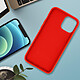 Avizar Coque Apple iPhone 12 / 12 Pro Semi-rigide Soft Touch Compatible QI rouge pas cher