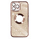 Avizar Coque pour iPhone 12 Pro Paillette Amovible Silicone Gel  Rose Gold Une coque design de la série Protecam Spark, pour iPhone 12 Pro