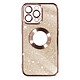 Avizar Coque pour iPhone 14 Pro Max Paillette Amovible Silicone Gel  Rose Gold Une coque design de la série Protecam Spark, pour iPhone 14 Pro Max