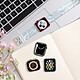 Acheter Avizar Bracelet pour Apple Watch 41 / 40 / 38 mm Silicone à Motif Marbre Turquoise