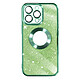 Avizar Coque pour iPhone 13 Pro Paillette Amovible Silicone Gel  Vert - Une coque design de la série Protecam Spark, pour iPhone 13 Pro
