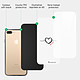 Acheter LaCoqueFrançaise Coque iPhone 7 Plus/ 8 Plus Coque Soft Touch Glossy Coeur Noir Amour Design