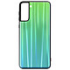 Avizar Coque Samsung Galaxy S21 Plus Bi-matière Holographique Brillant Fine Légère Vert Coque concue sur mesure pour Samsung Galaxy S21 Plus.