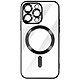 Avizar Coque MagSafe pour iPhone 14 Pro Max Silicone Protection Caméra  Contour Chromé Noir - Coque MagSafe conçue spécifiquement pour votre Apple iPhone 14 Pro Max