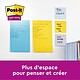 Avis POST-IT Lot de 3 blocs Notes Super Sticky POST-IT® couleurs MIAMI 90 feuilles lignées 101 x 152 mm