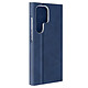 Avizar Housse pour Samsung Galaxy S24 Ultra Clapet Porte-carte Éco-cuir Nappa Bleu Nuit - Revêtement doux au toucher assurant une prise en main agréable et sécurisée du téléphone