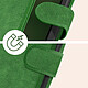 Avizar Étui pour iPhone 15 Plus Clapet Portefeuille Support Vidéo  Vert pas cher