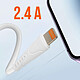 LinQ Câble USB vers Lightning Charge 2.4A Synchronisation Longueur 1m Blanc pas cher