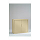 VINCO Armoire Monobloc H 70xL120xP43 cm 1 Tablette Beige (1015) Rideaux Beige Armoire de bureau à rideau