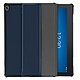 Avizar Étui Lenovo Smart Tab M10 10.1 Support Vidéo Design Fin bleu nuit Revêtement en éco-cuir avec un effet grainé pour un rendu moderne et élégant