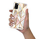 Evetane Coque Samsung Galaxy A41 anti-choc souple angles renforcés transparente Motif Marbre Rose Losange pas cher