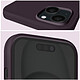 Acheter Moxie Coque pour iPhone 15 Semi-rigide Intérieur Microfibre Bords Surélevés Violet Foncé