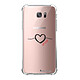 LaCoqueFrançaise Coque Samsung Galaxy S7 Edge anti-choc souple angles renforcés transparente Motif Coeur Noir Amour