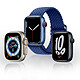 Avizar Bracelet pour Apple Watch 41mm et 40mm et 38 mm Nylon Tressé Ajustable par Boucle Métallique  bleu pas cher