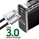 4smarts Batterie de Secours 18000mAh USB et USB C 22.5W  Lucid Block Noir Transparent pas cher