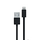 Myway Câble Lightning vers USB 2.0 Charge 12W et Synchronisation 1m Noir Permet de recharger votre appareil et/ou de synchroniser ses données avec votre ordinateur ou tablette