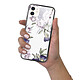 LaCoqueFrançaise Coque iPhone 12 Mini Coque Soft Touch Glossy Pivoines Violettes Design pas cher