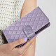 Acheter Avizar Étui pour iPhone 15 Portefeuille Design rhombique matelassé  violet