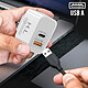 Avizar Chargeur secteur USB / USB-C 18W Power Delivery Q.C 3.0 Blanc pas cher