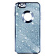 Avizar Coque pour iPhone 6 Plus et 6s Plus Paillette Amovible Silicone Gel  Bleu Présente un design pailleté avec contour chromé qui ajoute une touche de brillance