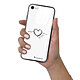 LaCoqueFrançaise Coque iPhone 7/8/ iPhone SE 2020/ 2022 Coque Soft Touch Glossy Coeur Noir Amour Design pas cher