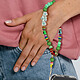 Avis Avizar Bracelet pour Téléphone Perles Heishi 30cm Anneau et Dragonne  vert