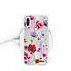 Evetane Coque iPhone X/XS silicone fond holographique Fleurs Multicolores Design pas cher