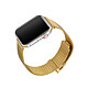 Avizar Bracelet pour Apple Watch 42 44 mm en maille milanaise avec Fermeture papillon doré Bracelet Apple Watch 42/44/45mm, Milano
