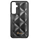 Guess Coque pour Samsung Galaxy S23 FE Rigide Motif Matelassé Noir - Coque signée Guess de la collection Quilted Metal Logo, pour votre Samsung Galaxy S23 FE