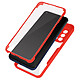 Avizar Coque pour Oppo A74 Dos Plexiglas Avant Polymère Coins Renforcés  Contour rouge - Une coque spécialement conçue pour Smartphone Oppo A74 4G